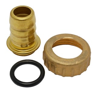 Sanivesk Slangkoppeling + Wartelmoer 1/2x3/4f Messing 4pp