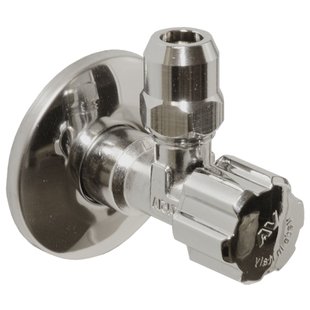 Sanivesk Hoekstopkraan Met Zelfdichtende Schroefdraad En Rozet 1/2 Buitendraad X 10mm Chroom