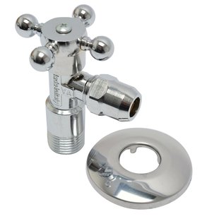 Sanivesk Hoekstopkraan Met Rozet Retro 1/2 Buitendraad X 10mm Chroom