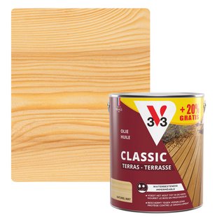 V33 Terrasolie Transparant Mat 2,5l +20%