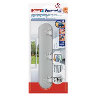 Tesa Powerstrips Hakenrekje Chroom