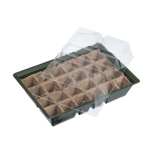 Nature Kweekkas Turfpotplaat - Kunststof - Transparant - 33 X 23 X 14 Cm