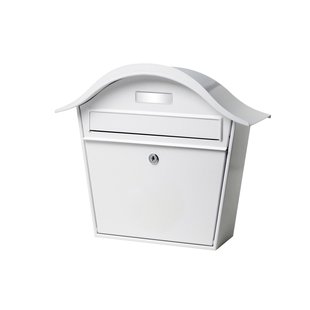 Burg Wachter Wandbrievenbus Holiday - Staal - Wit - 39x35,7x13,5cm