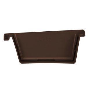 Martens Eindstuk Voor Bakgoot - Pvc - Bruin - 125mm - Links