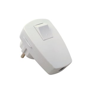 Profile Stekker Met Witte Tweepolige Schakelaar