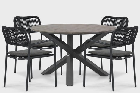 Coco Penya/Ancona 125 cm dining tuinset 5-delig