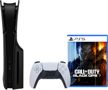 PlayStation 5 Slim Disc Edition + Call of Duty: Black Ops 7 + Covers Zwart