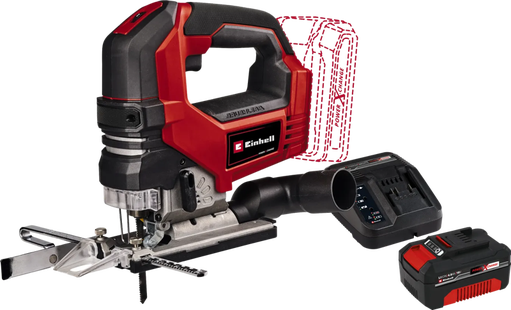 Einhell TP-JS 18/135 Li BL Solo + Einhell 18 V/4.0 Ah Starter Kit - Power X-Change