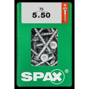 Spax Universele Schroef Verzonken Kop Torx - 5x50mm - 75 Stuks