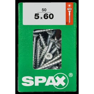 Spax Universele Schroef T-star Wirox Verzonken Kop Torx T20 - 5x60mm - 50 Stuks