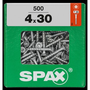 Spax Universele Schroef T-star Wirox Verzonken Kop Torx T20 - 4x30mm - 500 Stuks