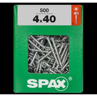 Spax Universele Schroef Staal Verzonken Kop Torx - 4x40mm - 500 Stuks