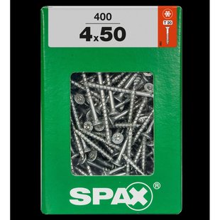 Spax Universele Schroef T-star Wirox Verzonken Kop Torx T20 - 4x50mm - 400 Stuks