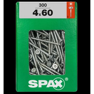 Spax Universele Schroef T-star Wirox Verzonken Kop Torx T20 - 4x60mm - 300 Stuks