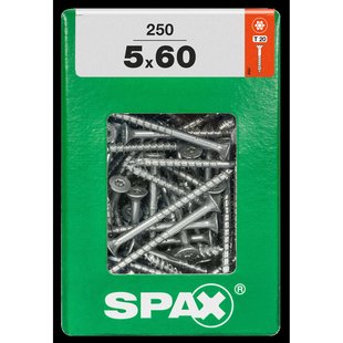 Spax Universele Schroef Verzonken Kop Torx - 5x60mm - 250 Stuks