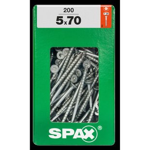 Spax Universele Schroef Verzonken Kop Torx - 5x70mm - 200 Stuks
