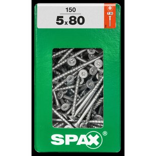 Spax Universele Schroef Staal Verzonken Kop Torx - 5x80mm - 150 Stuks