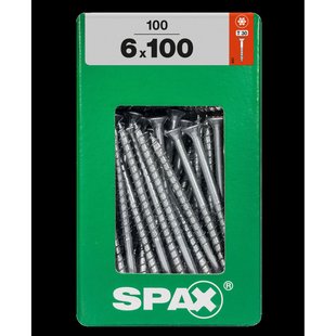 Spax Universele Schroef Verzonken Kop Torx T30 - 6x100mm - 100 Stuks