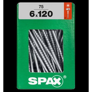 Spax Universele Schroef Verzonken Kop Torx T30 - 6x120mm - 75 Stuks