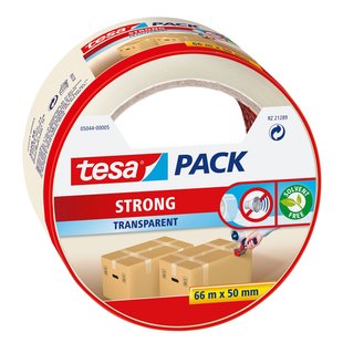 Tesa Verpakkingstape Pack Strong - Transparant - 66m X 50mm