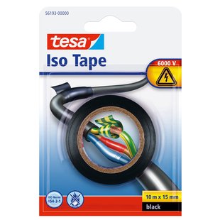 Tesa Elektrische Isolatie Pvc Tape Zwart 15mm 10m