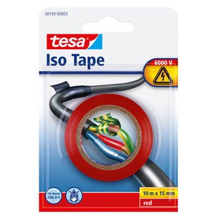 Tesa Elektrische Isolatie Electrical Pvc Tape Rood 10m 15mm