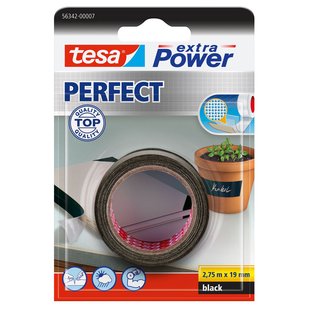 Tesa Duct Tape Extra Power Perfect - Zwart - 2,75m X 19mm