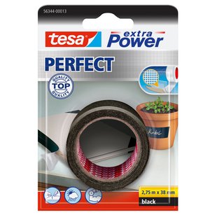 Tesa Duct Tape Extra Power Perfect - Zwart - 2,75m X 38mm