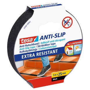 Tesa Anti-sliptape - Zwart - 5m X 25mm