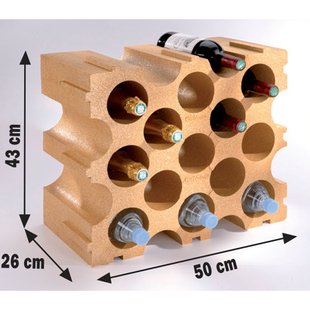 Mottez Flessenrek Beige Polystyreen