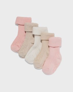 HEMA Babysokken bamboe - 5 paar oudroze (oudroze)