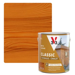 V33 Houtbeits Tuinhuis Meranti Zijdeglans 2,5l