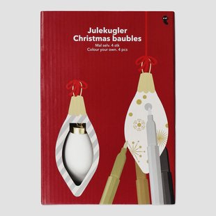 DIY Kerstballen van keramiek - 4 stuks