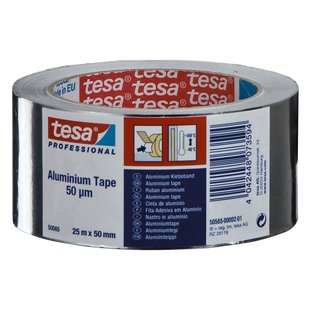 Tesa Aluminium Tape 63652 - Zilver - 25m X 50mm