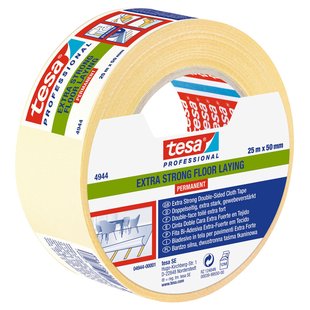 Tesa Dubbelzijdige Tape - Extra Sterk - Geel - 25m X 50mm