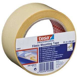 Tesa Dubbelzijdige Tape - Voor Tapijt - Wit - 25m X 50mm