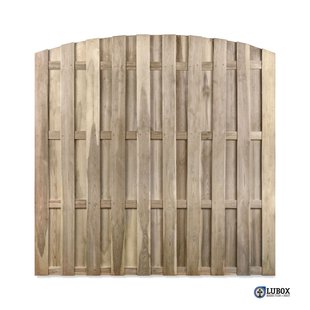 Houten Schutting - Multi - Grenen - Groen Geïmpregneerd - Getoogd - 180x180cm - Fsc/pefc