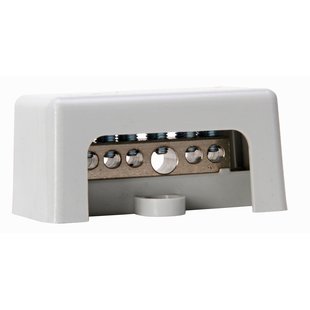 Kopp Aardingsrail 1x25mm² + 5x6mm² + Afdekking Wit