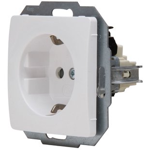 Kopp Inbouwstopcontact Paris Met Aarde (randaarde) 1-polig Wit Ip20