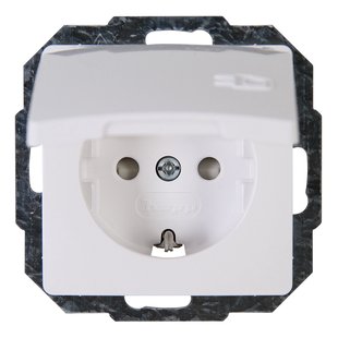 Kopp Inbouwstopcontact Paris Met Aarde (randaarde) 1-polig Wit Ip20