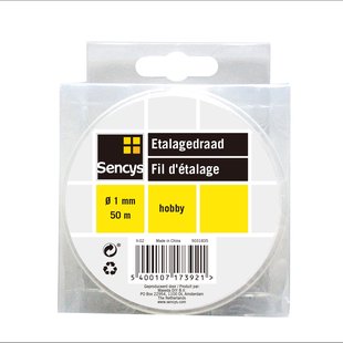 Sencys Etalagedraad Transparant Ø1mm 50m