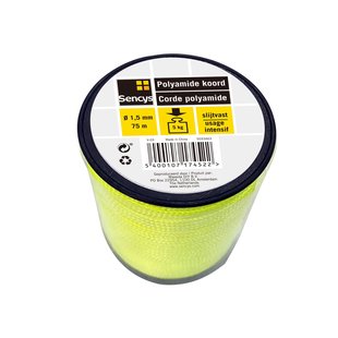 Sencys Polyamide Koord Geel 1,5mm 75m