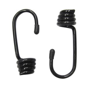 Sencys Haken Voor Elastisch Koord Staal Zwart Ø8mm 2st