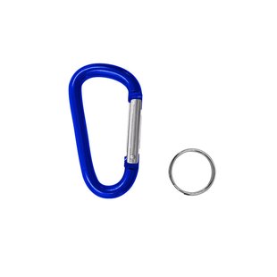 Sencys Karabijnhaak - Aluminium - Blauw - 70mm