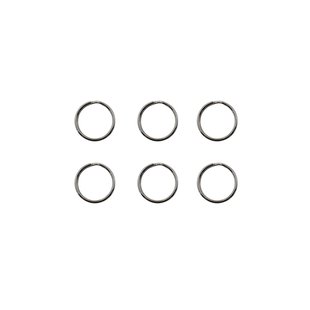 Sencys Sleutelring - Vernikkeld Staal - Diam. 1,5x20mm - 6 Stuks