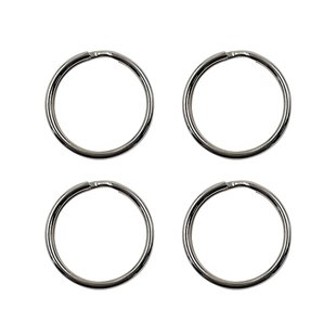 Sencys Sleutelring - Nikkel - Diam. 30x3mm - 4 Stuks