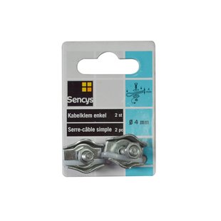 Sencys Kabelklem - Staal - Diam. 4mm - 2 Stuks