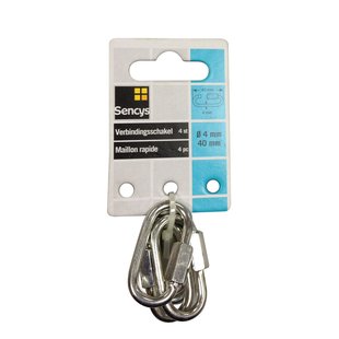 Sencys Verbindingsschakel - Gegalvaniseerd - Diam. 4x40mm - 4 Stuks