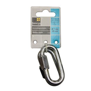 Sencys Snelschakel - Verzinkt - Diam. 7x65mm - 2 Stuks