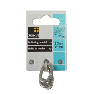 Sencys Verbindingsschakel - Gegalvaniseerd - Diam. 3mm - 2 Stuks